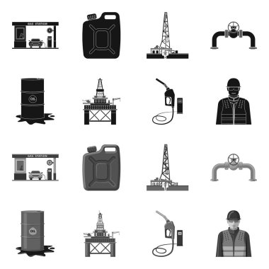 Petrol ve gaz simge vektör tasarımı. Petrol ve benzin hisse senedi simgesi için web topluluğu.