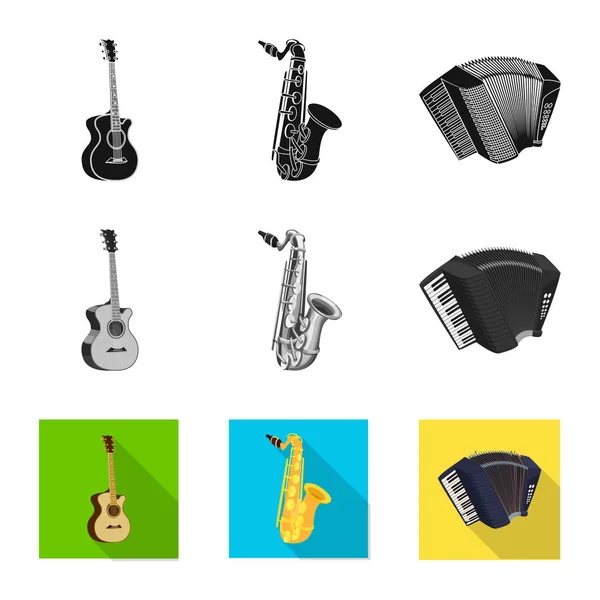Conception vectorielle de la musique et le symbole tune. Collection de musique et d'outils illustration vectorielle de stock . — Image vectorielle