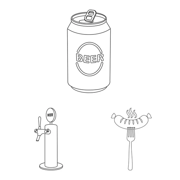 Vektor-Illustration von Pub und Bar-Logo. Sammlung von Pub und Interior Stock Symbol für das Web. — Stockvektor