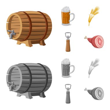 Bar ve pub logo vektör Illustration. Pub ve iç hisse senedi simgesi için web topluluğu.