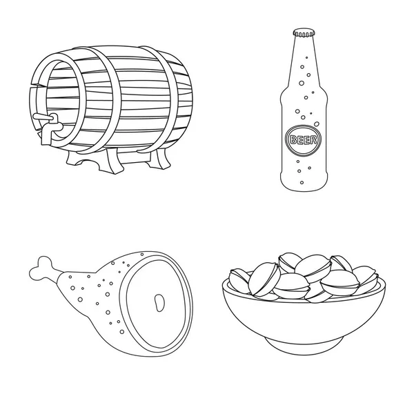 Bar ve pub logo vektör Illustration. Pub ve iç hisse senedi vektör çizim. — Stok Vektör