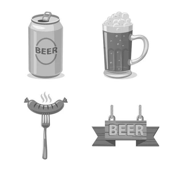 Vektor-Illustration von Kneipe und Bar-Schild. Pub und Interieur Vektor Icon für Lager. — Stockvektor