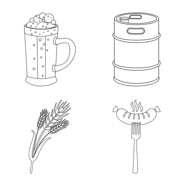 Vector design of pub and bar logo. Set of pub and interior stock symbol for web. — Stock Vector