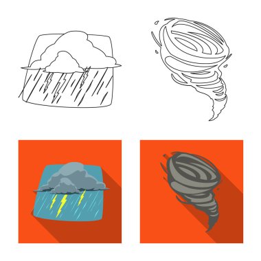 Hava ve İklim simge vektör Illustration. Hava ve bulut hisse senedi simgesi için web topluluğu.