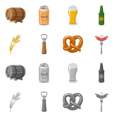 Bar ve pub logo yalıtılmış nesne. Pub ve iç hisse senedi vektör çizim koleksiyonu.