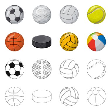 Spor ve topu sembolü yalıtılmış nesne. Spor ve web için atletik hisse senedi simgesi.