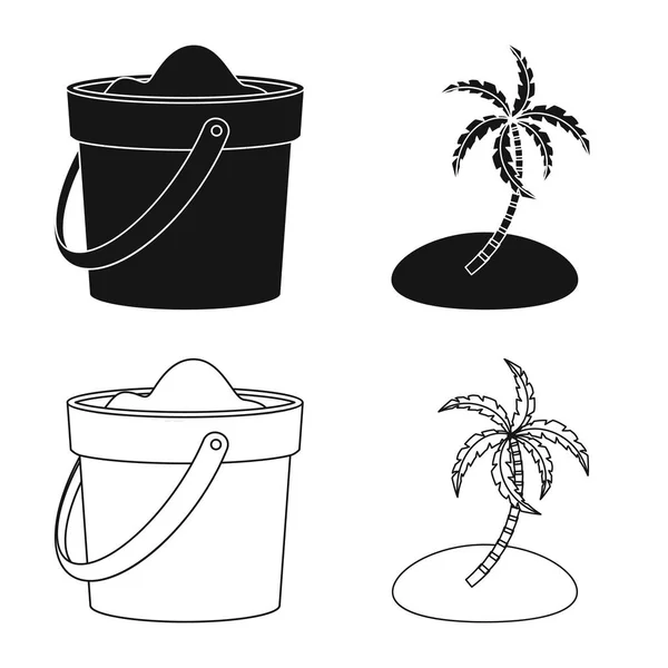 Ilustração vetorial de equipamentos e símbolo de natação. Conjunto de equipamentos e símbolo de estoque de atividade para web . — Vetor de Stock