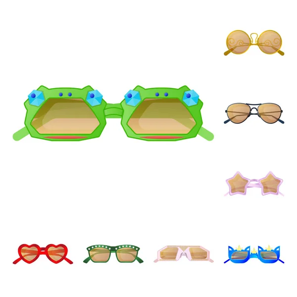 Vector design szemüveg és napszemüveg ikon. Üvegek és tartozékok stock vektor illusztráció. — Stock Vector