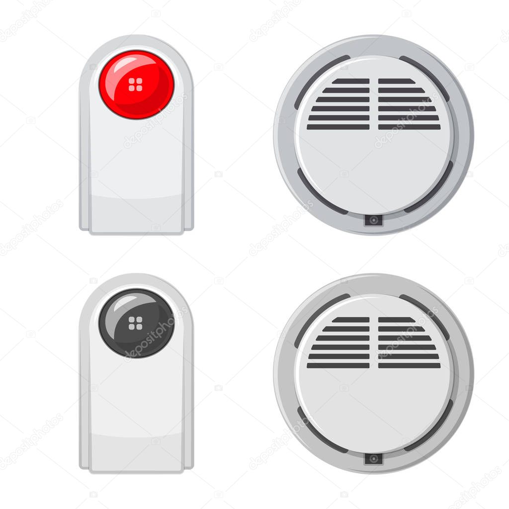 Isolated object of office and house symbol. Collection of office and system stock symbol for web.