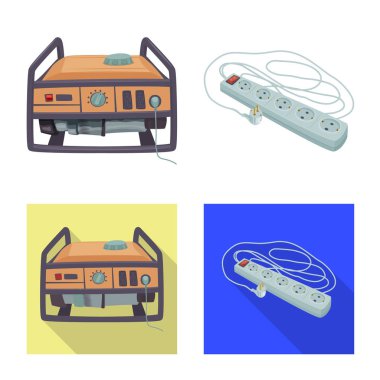 Elektrik ve elektrik işareti yalıtılmış nesne. Elektrik ve enerji hisse senedi simgesi için web topluluğu.