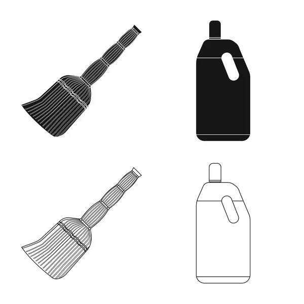 Ізольований об'єкт очищення та сервісного логотипу. Колекція прибирання та побутовий вектор значок для складів . — стоковий вектор
