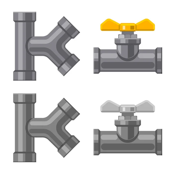 Diseño vectorial de tubo y símbolo de tubo. Conjunto de tubo y tubería vector icono para stock . — Archivo Imágenes Vectoriales