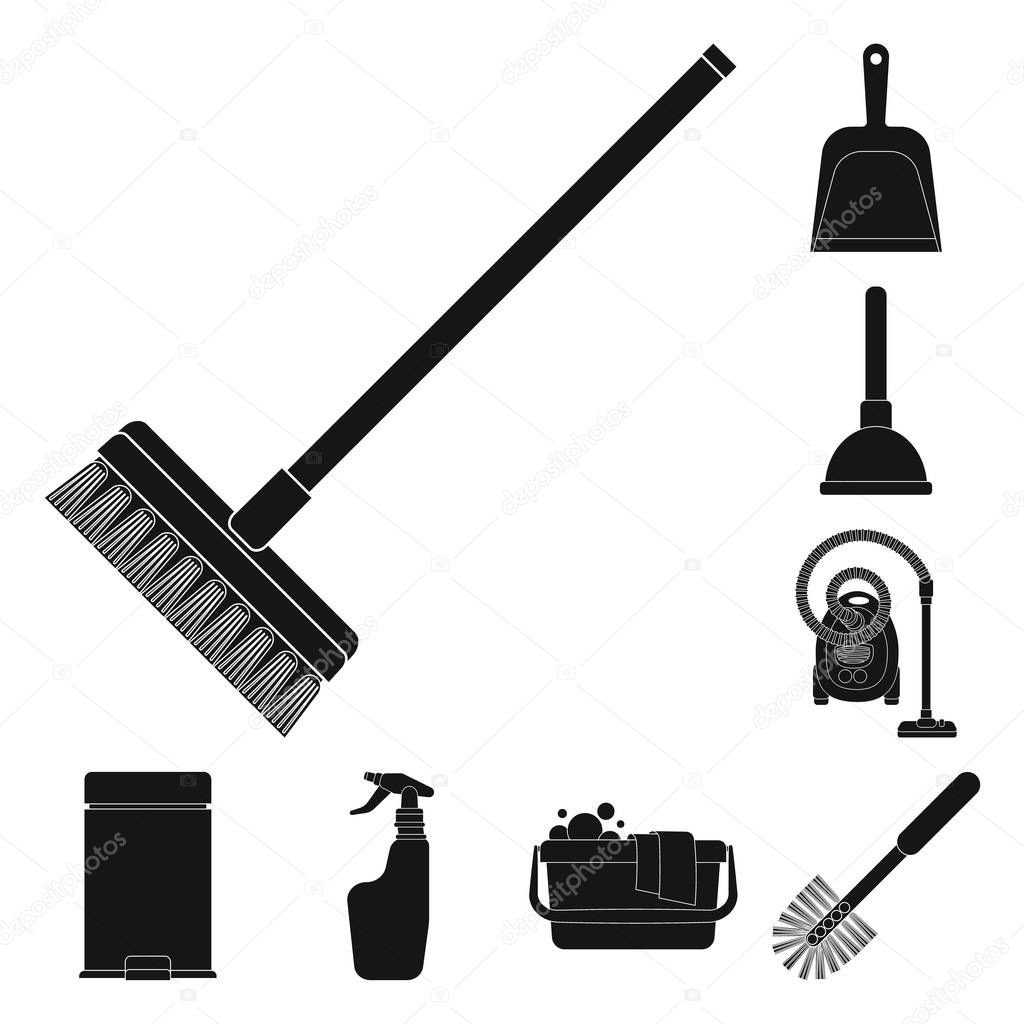Isolated object of cleaning and service symbol. Collection of cleaning and household stock vector illustration.