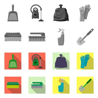 Temizlik ve servis işareti yalıtılmış nesne. Temizlik ve ev hisse senedi simgesi için web topluluğu.