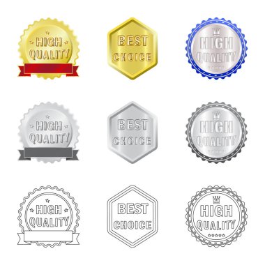 Amblem ve rozet simge vektör tasarımı. Amblem ve etiket hisse senedi simgesi için web topluluğu.