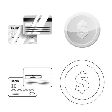 Banka ve para simgesinin yalıtılmış nesne. Web için banka ve bill hisse senedi simgesi kümesi.