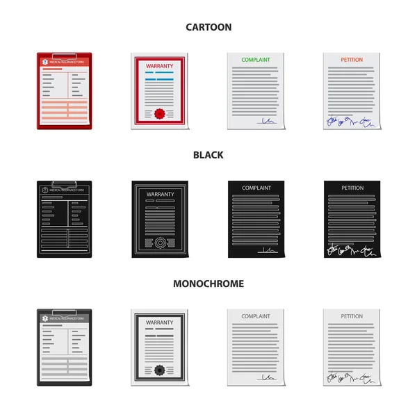 Ilustração vetorial da forma e do símbolo do documento. Coleta de forma e símbolo de estoque de marca de web . —  Vetores de Stock