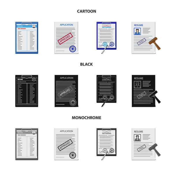 Diseño vectorial de la forma y logotipo del documento. Colección de ilustración de vectores de forma y marca . — Archivo Imágenes Vectoriales