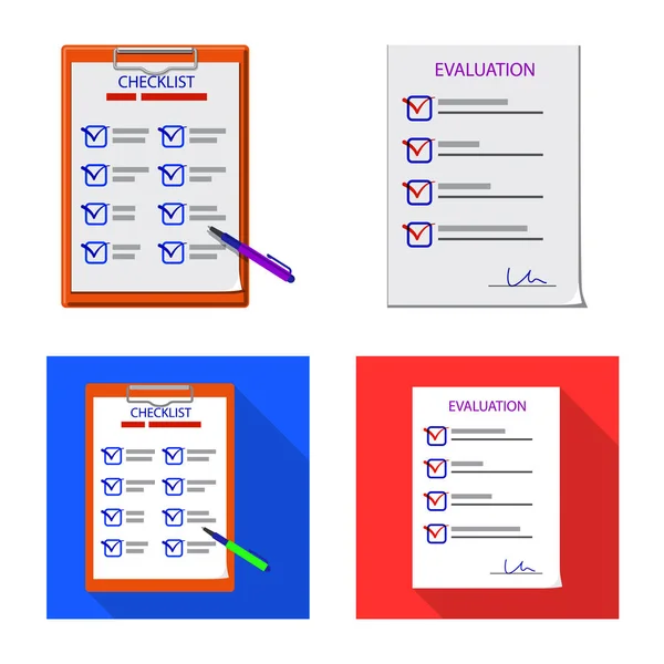 Vektordesign der Form und des Dokumentenzeichens. Satz von Form und Warenzeichen für Web. — Stockvektor