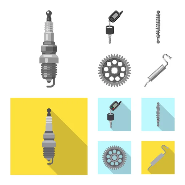 Векторный дизайн логотипа авто и детали. Коллекция автомобильных и автомобильных символов для веб-сайтов . — стоковый вектор