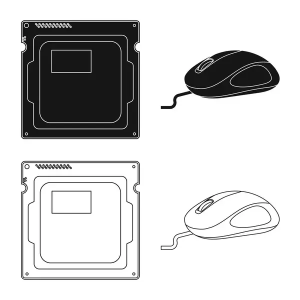 Objeto isolado do sinal do portátil e do dispositivo. Coleção de laptop e ícone de vetor de servidor para estoque . — Vetor de Stock