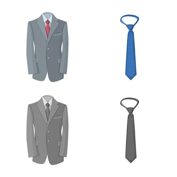 Oggetto isolato di uomo e simbolo di abbigliamento. Collezione di uomo e indossare stock simbolo per il web . — Vettoriale Stock