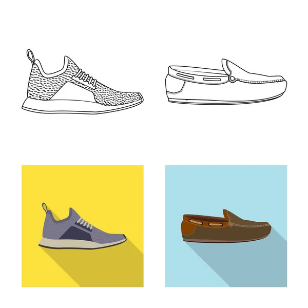 Ayakkabı ve ayakkabı simge vektör tasarımı. Ayakkabı ve ayak hisse senedi simgesi için web topluluğu. — Stok Vektör