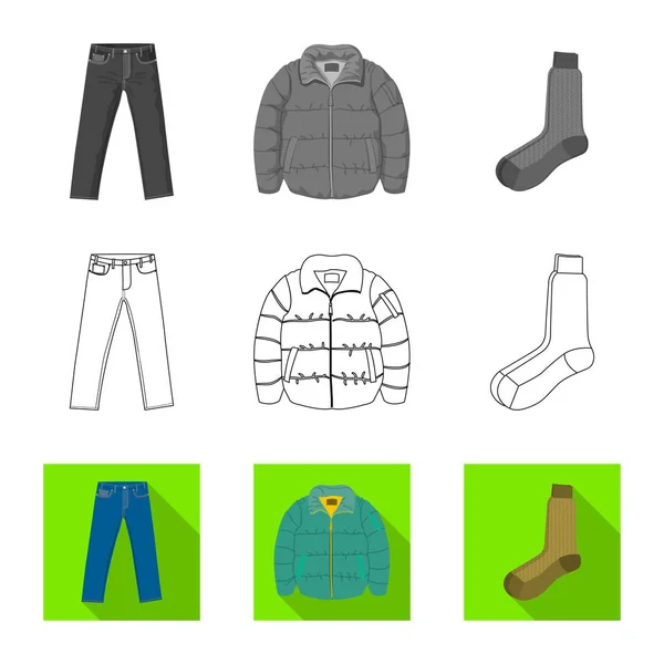 Векторный дизайн человека и символа одежды. Коллекция человеко-векторной иконки для склада . — стоковый вектор