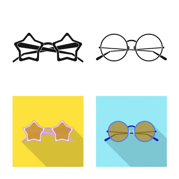Isolated object of glasses and sunglasses icon. Collection of glasses and accessory stock symbol for web. — Stock Vector