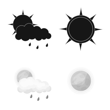Hava ve İklim simge vektör tasarımı. Hava ve bulut hisse senedi simgesi için web topluluğu.