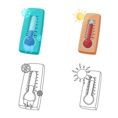 Hava ve İklim simge vektör Illustration. Hava ve bulut hisse senedi simgesi için web topluluğu.