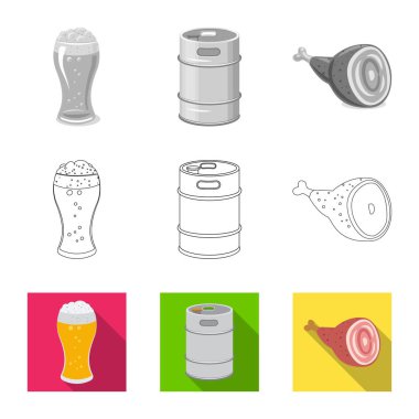 Bar ve pub simge vektör tasarımı. Pub ve iç hisse senedi vektör çizim.