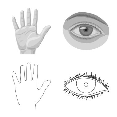 İnsan ve yarım işareti vektör Illustration. İnsan ve kadın hisse senedi simgesi için web topluluğu.