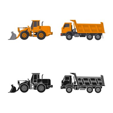 Yapı ve inşaat simge vektör tasarımı. Yapı ve makine hisse senedi simgesi için web topluluğu.