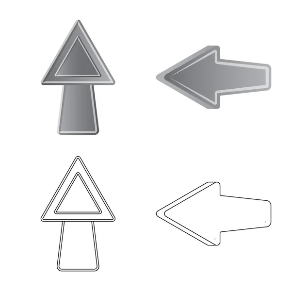 Objet isolé de l'élément et le logo de la flèche. Ensemble d'élément et symbole de stock de direction pour la toile . — Image vectorielle