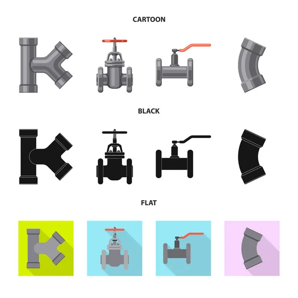 Illustration vectorielle du tuyau et du tube. Illustration vectorielle du tuyau et du pipeline . — Image vectorielle