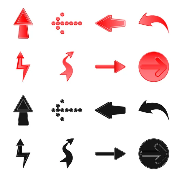 Conception vectorielle de l'élément et de l'icône flèche. Ensemble d'éléments et d'icônes vectorielles de direction pour stock . — Image vectorielle