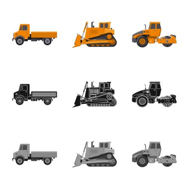 Yapı ve inşaat sembolü yalıtılmış nesne. Web için yapı ve makine hisse senedi simgesi kümesi.