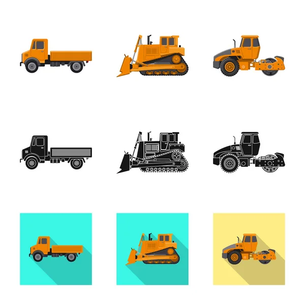 Objeto aislado del icono de construcción y construcción. Colección de construcción y maquinaria símbolo de stock para la web . — Vector de stock