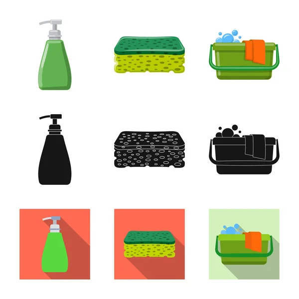 Διάνυσμα σχεδιασμός καθαρισμού και εξυπηρέτησης σημάδι. Συλλογή του καθαρισμού και οικιακής χρήσης σύμβολο μετοχής για το web. — Διανυσματικό Αρχείο