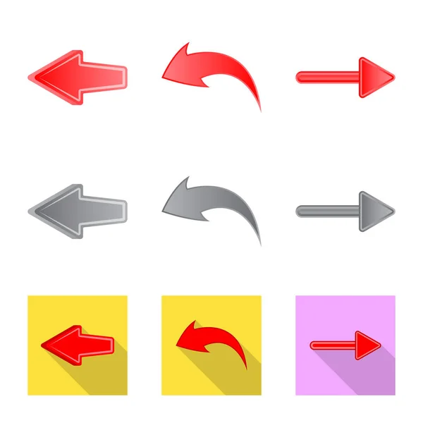 Conception vectorielle de l'élément et le symbole de la flèche. Ensemble d'éléments et d'icônes vectorielles de direction pour stock . — Image vectorielle