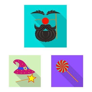 Parti ve Doğum günü simge vektör tasarımı. Parti ve kutlama hisse senedi vektör çizim topluluğu.