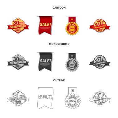 Amblem ve rozet logo vektör Illustration. Amblem ve etiket stok vektör çizim seti.