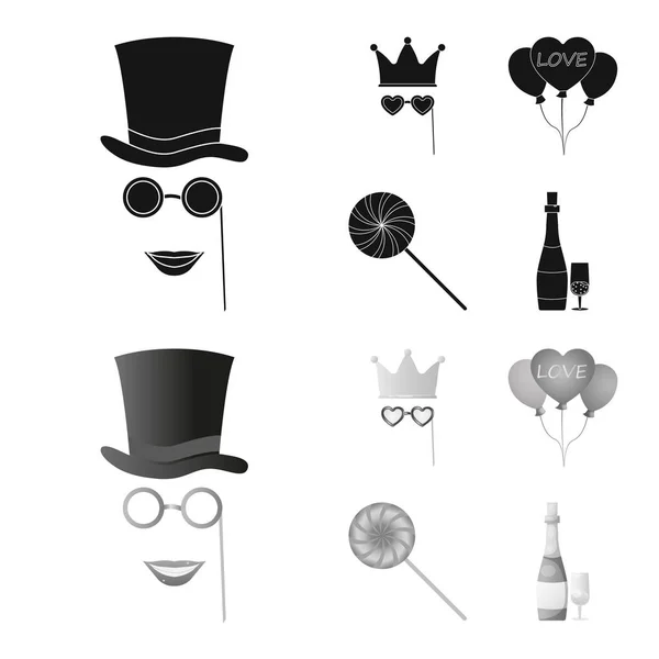 Векторні ілюстрації логотипу вечірки та дня народження. Набір символів вечірки та святкування для Інтернету . — стоковий вектор