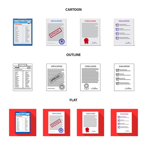 Conception vectorielle de forme et icône de document. Collecte d'illustrations vectorielles de forme et de marque . — Image vectorielle