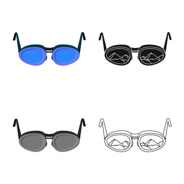 Dağcılık ve tepe simge vektör tasarımı. Kamp ve dağcılık topluluğu stok vektör çizim.