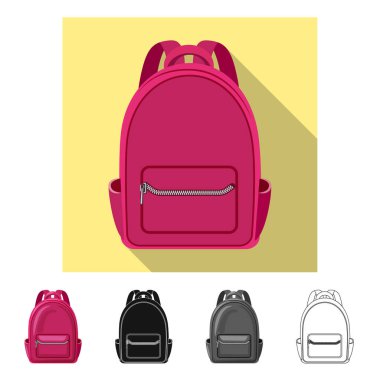 Bavul ve Bagaj logo vektör Illustration. Hisse senedi için bavul ve yolculuk vektör simge kümesi.