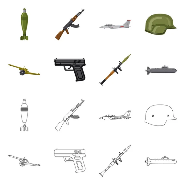 Projeto Vetorial Arma Logotipo Arma Coleção Arma Exército Ilustração Vetorial —  Vetores de Stock