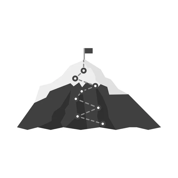 登山和山顶标志的孤立对象。登山和野营股票矢量图的收集. — 图库矢量图片