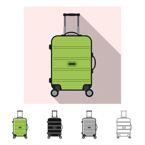 Vector design of suitcase and baggage logo. Collection of suitcase and journey stock symbol for web. — Stock Vector